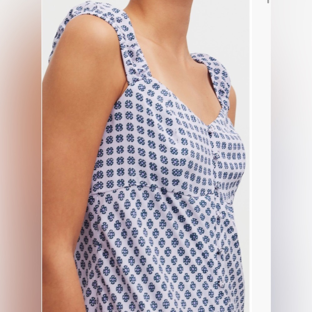 [JUST IN] NWT MADEWELL Patterned Button Down Mini Dress Soft Blue Sz 6 - Picture 5 of 12